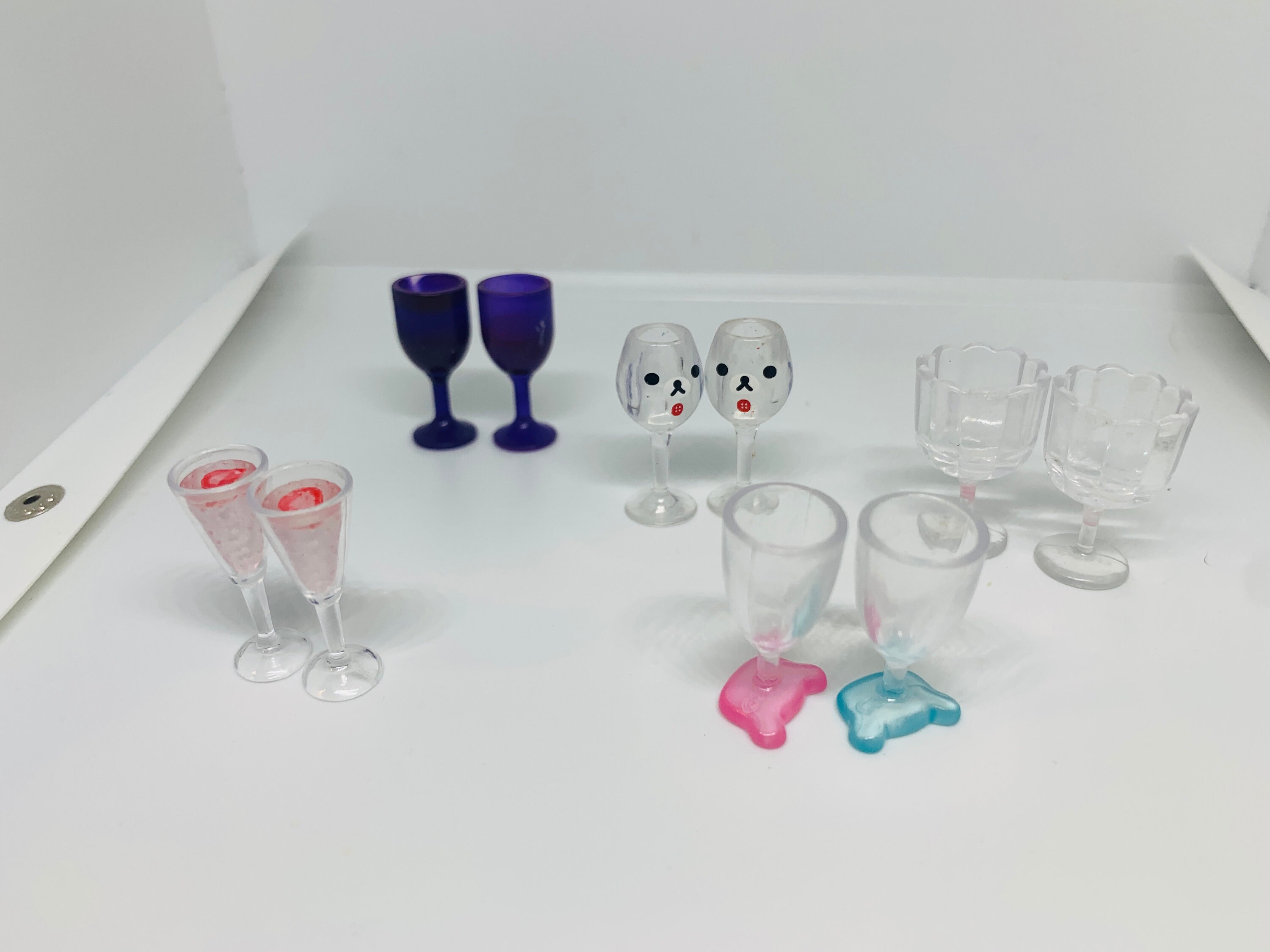 50% DISCOUNT—Dollhouse Miniatures Wine Glass/Champagne Goblet Curved Cup/Bear shaped Goblet/alchol bartending cocktail drink for dolls