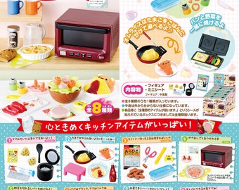 Dollhouse Miniatures Re-ment Let’s cook 2022 Kitchen tools & appliances rice cooker omelet pan sausage scissor oven sandwich toaster 13+