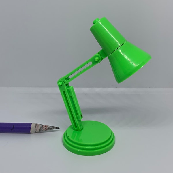 SALES-- Miniatures LED Standing Lamp Desktop Lamp 1:6 (White / Orange / Purple / Blue) Lighting for dolls battery charged