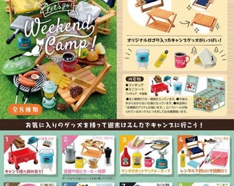 Dollhouse Miniatures Re-ment Weekend Camping 2019 Outdoor equipment activities Rare Adventure gear,tent,sleeping bag,hiking,trekking 13+
