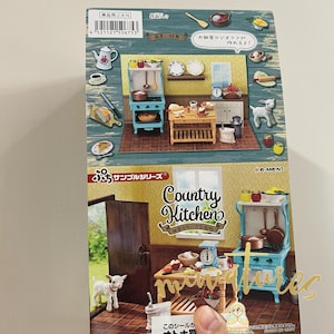 Poppenhuisminiaturen Re-ment 2022 Country Kitchen Appeltaart, handgemaakte jam, bakken, fornuis, landelijke levensstijl, brood maken, handgemaakte pasta