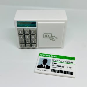 Personeel poppenhuisminiaturen Smartcard toegangscontrole aanwezigheidssysteem prikklok Herkenning in- en uitlogsensor contactloos met geluiden
