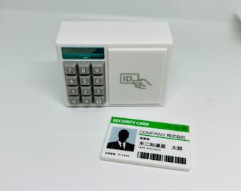 Dollhouse Miniatures staff Smart card access control attendance system time recorder Recognition log in & out sensor touchless w/ sounds 13+