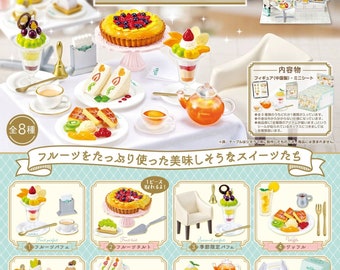 Poppenhuisminiaturen Re-ment 2024 PETITE FRUITS PARLOR Bakkerij, banketbakkerij, café, koffiebar, koffie, vitrinekast, taartpatisserie 13+