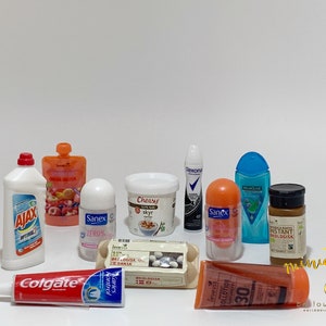 Mini Marked Miniature Supermarket Toy [Set 3 for little shop/Coles Little Shop]  supermarket toy scale collection, Kids Cooking Toy Set
