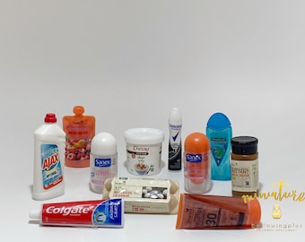 Mini Marked Miniature Supermarket collectible [Set 3 for little shop/Coles Little Shop]  supermarket Mini scale collection, Cooking Set 13+