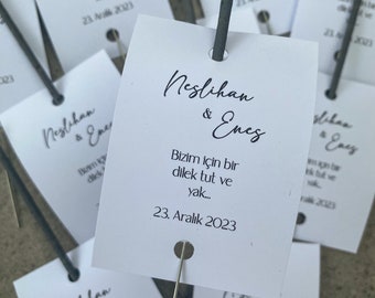 from 10x / sparklers with personalized label - Turkish/German