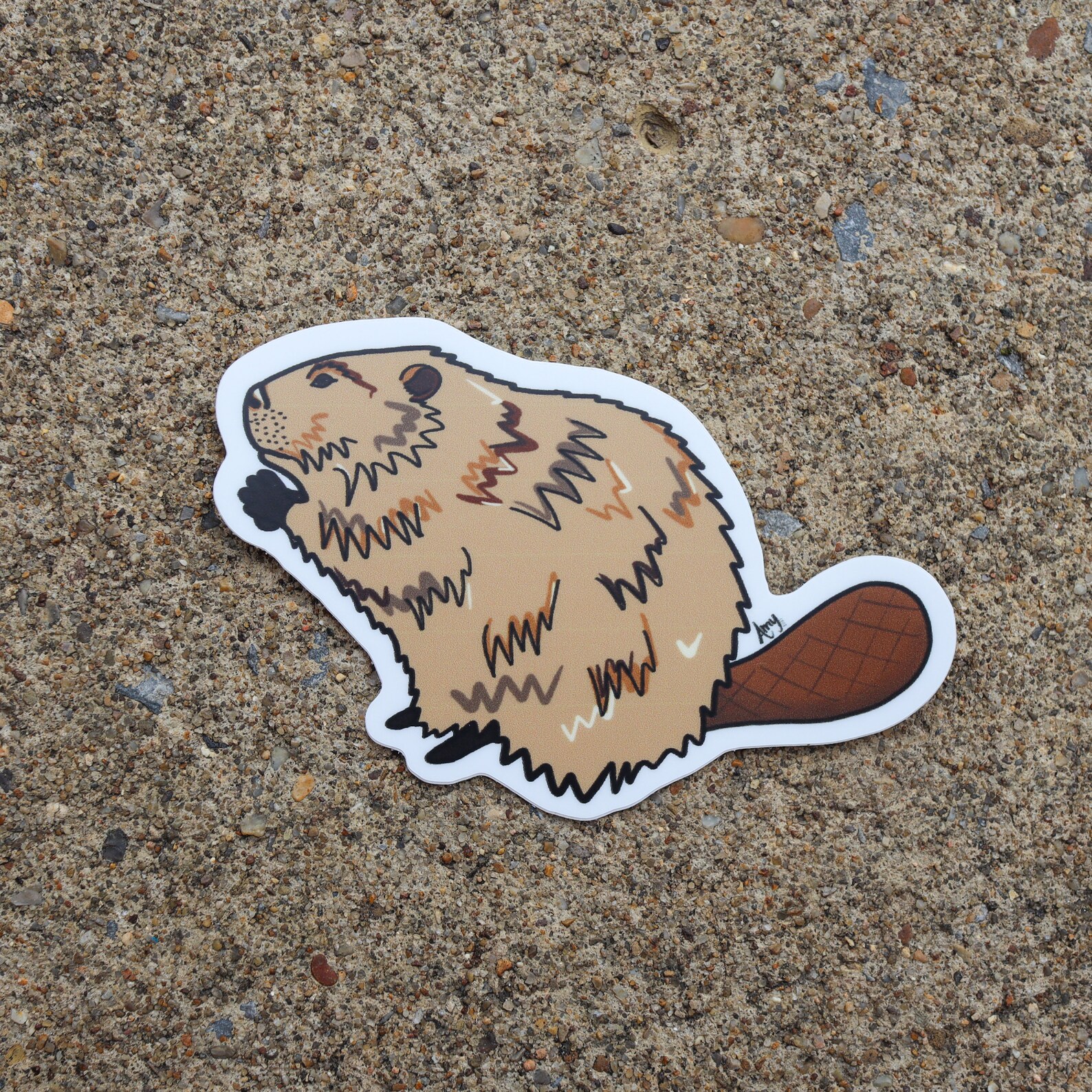 Brown Beaver Sticker - Etsy