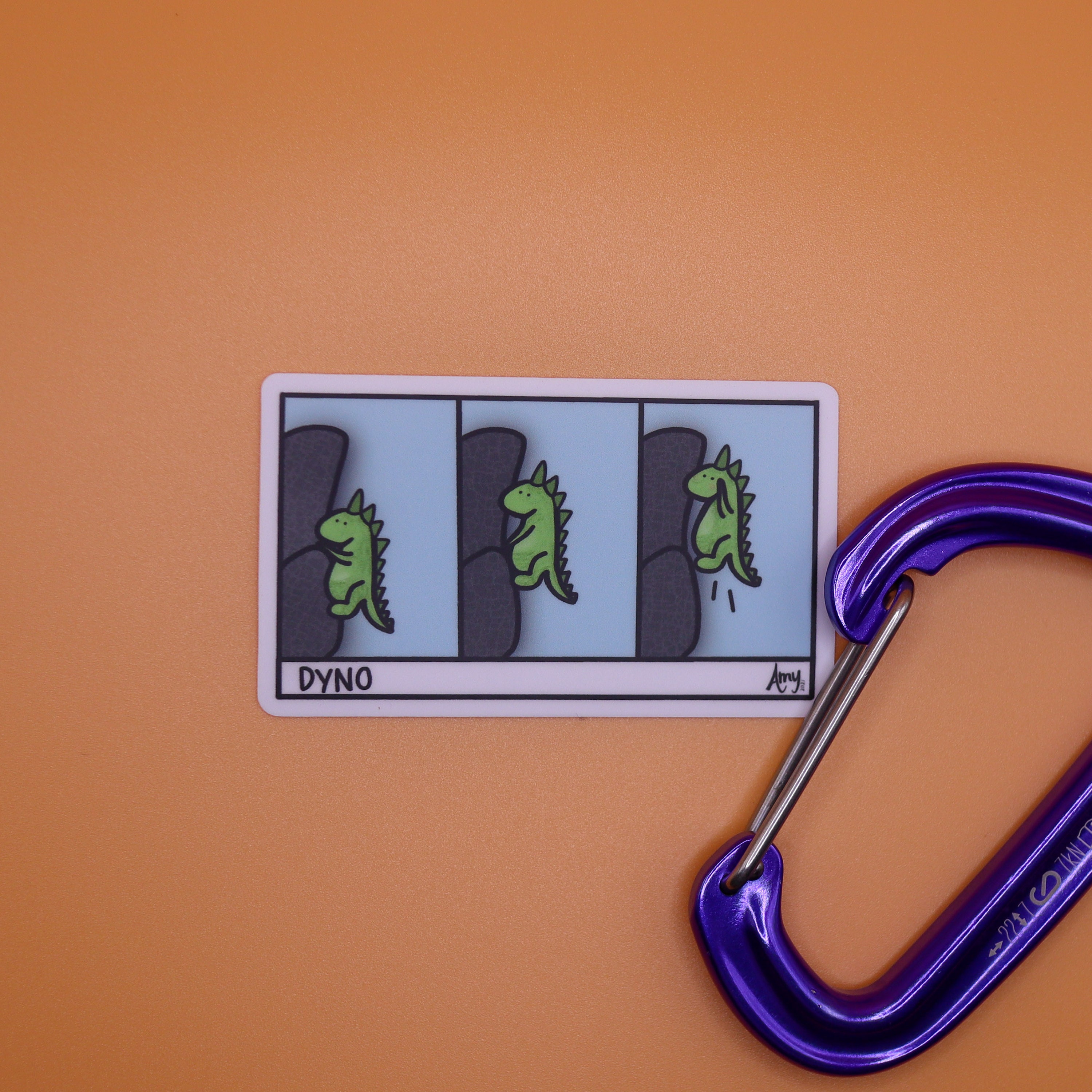 Dinosaur Climbing Dyno Comic Sticker - Etsy