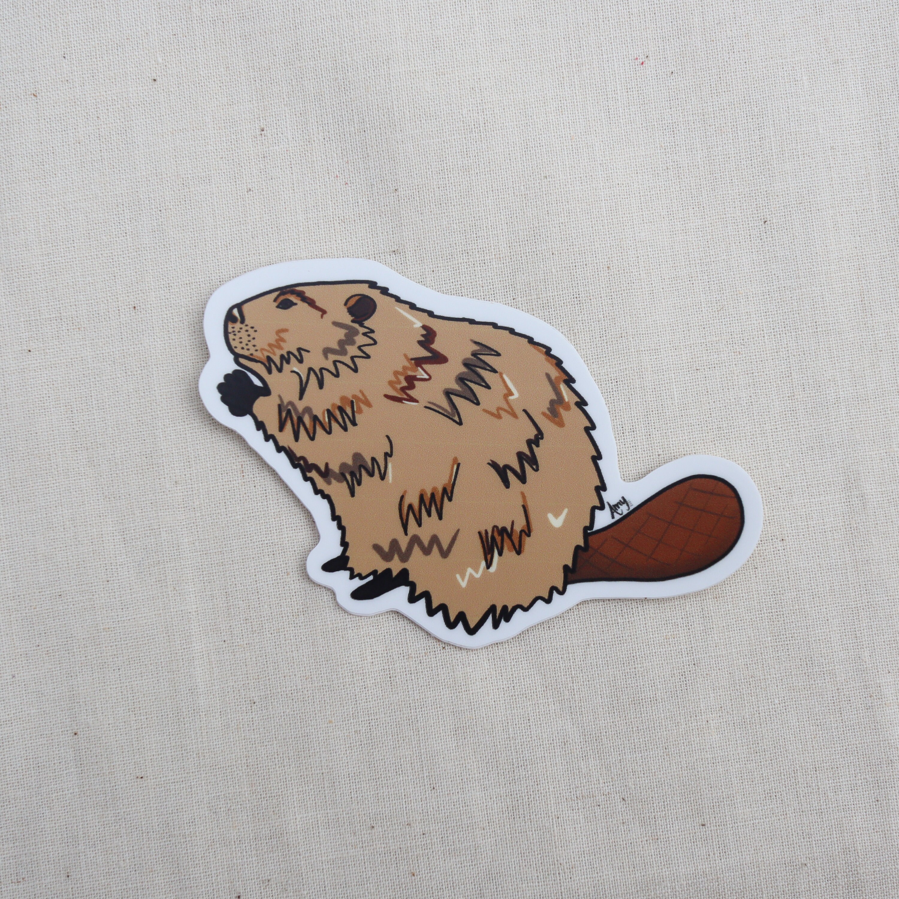 Brown Beaver Sticker - Etsy