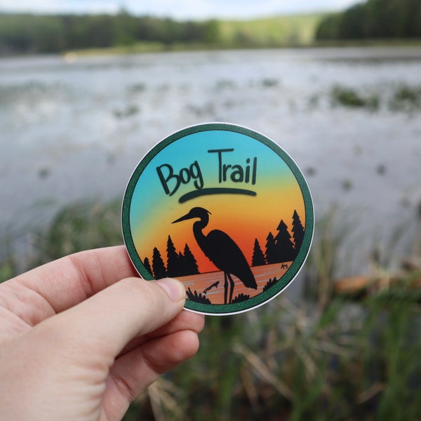 Bog Trail, Black Moshannon State Park, Sunset, Heron Shadow Sticker