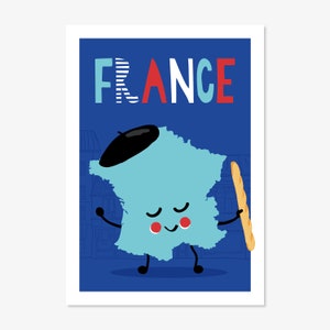 France Map Print