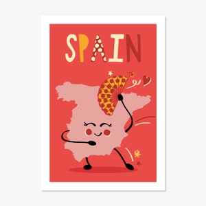 Spain Map Print