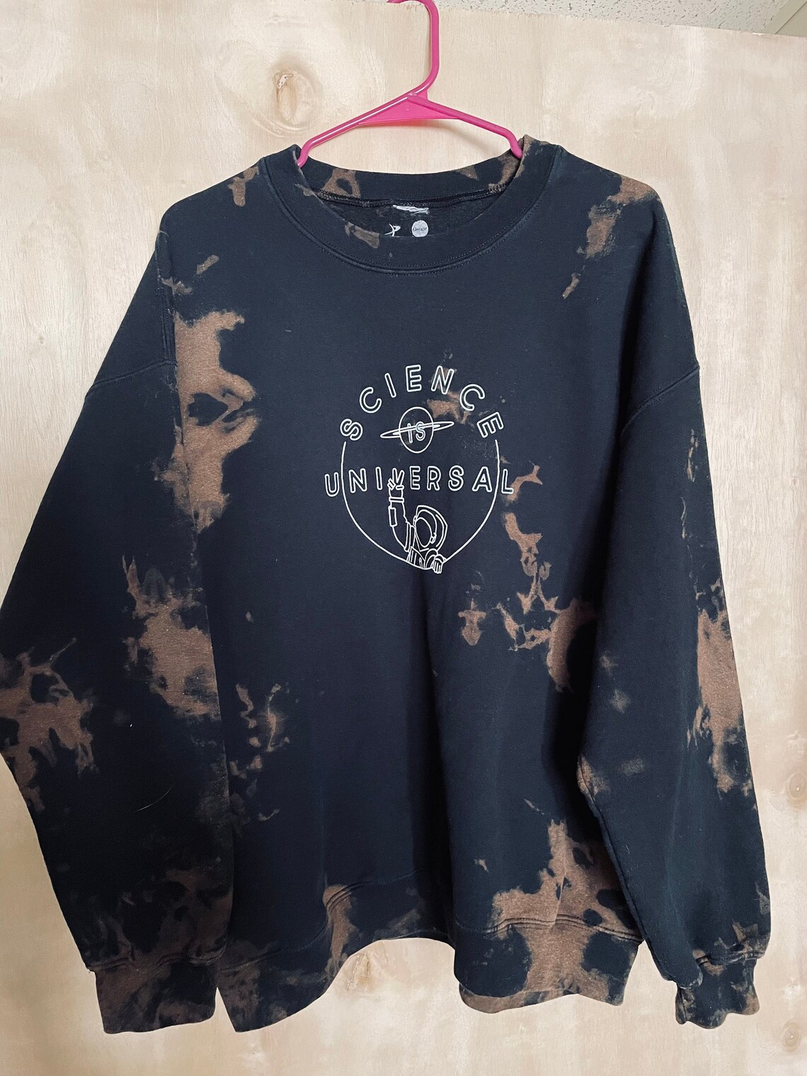 bleach dyed sweatshirt