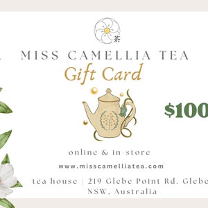 Tarjeta de regalo de Miss Camellia Tea