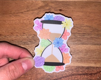 Floral Hourglass Sticker