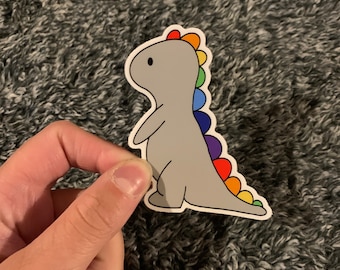 Rainbow Pride Dinosaur Sticker
