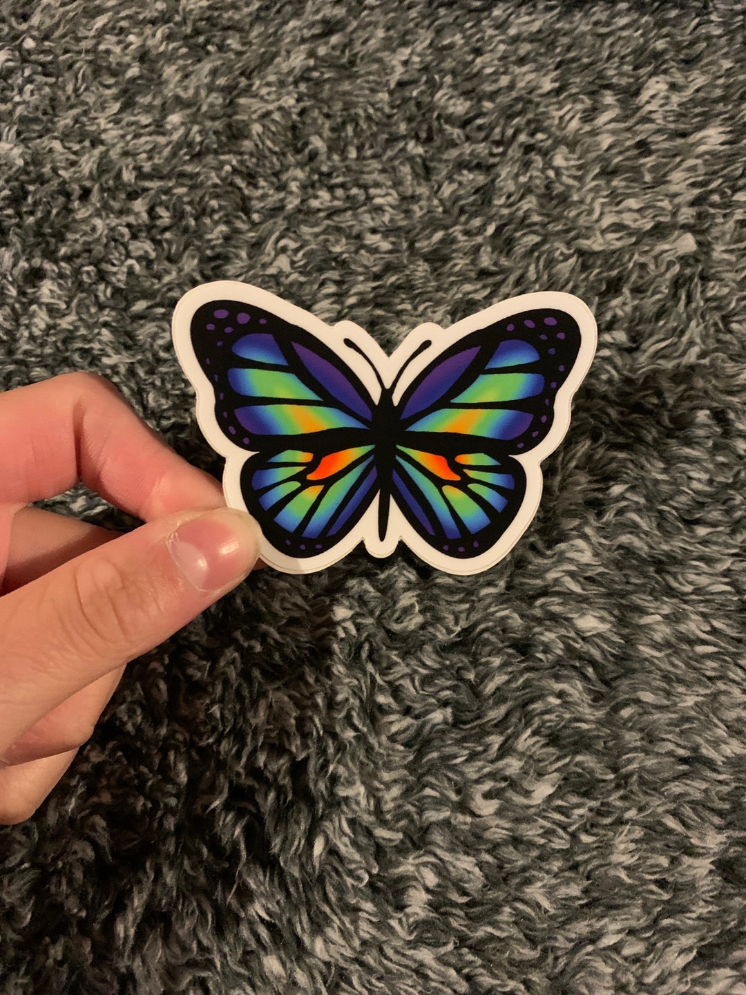 Insect Rainbow Sticker Rainbow Butterfly Sticker - Etsy