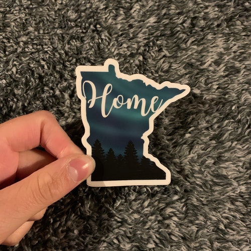 Minnesota Northern Lights Vinyl Sticker Water Bottle Laptop Etsy