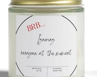 Funny Candle for Moms Gift for teachers tired burnout relaxation Introvert Self Care day & Wife Stress relief