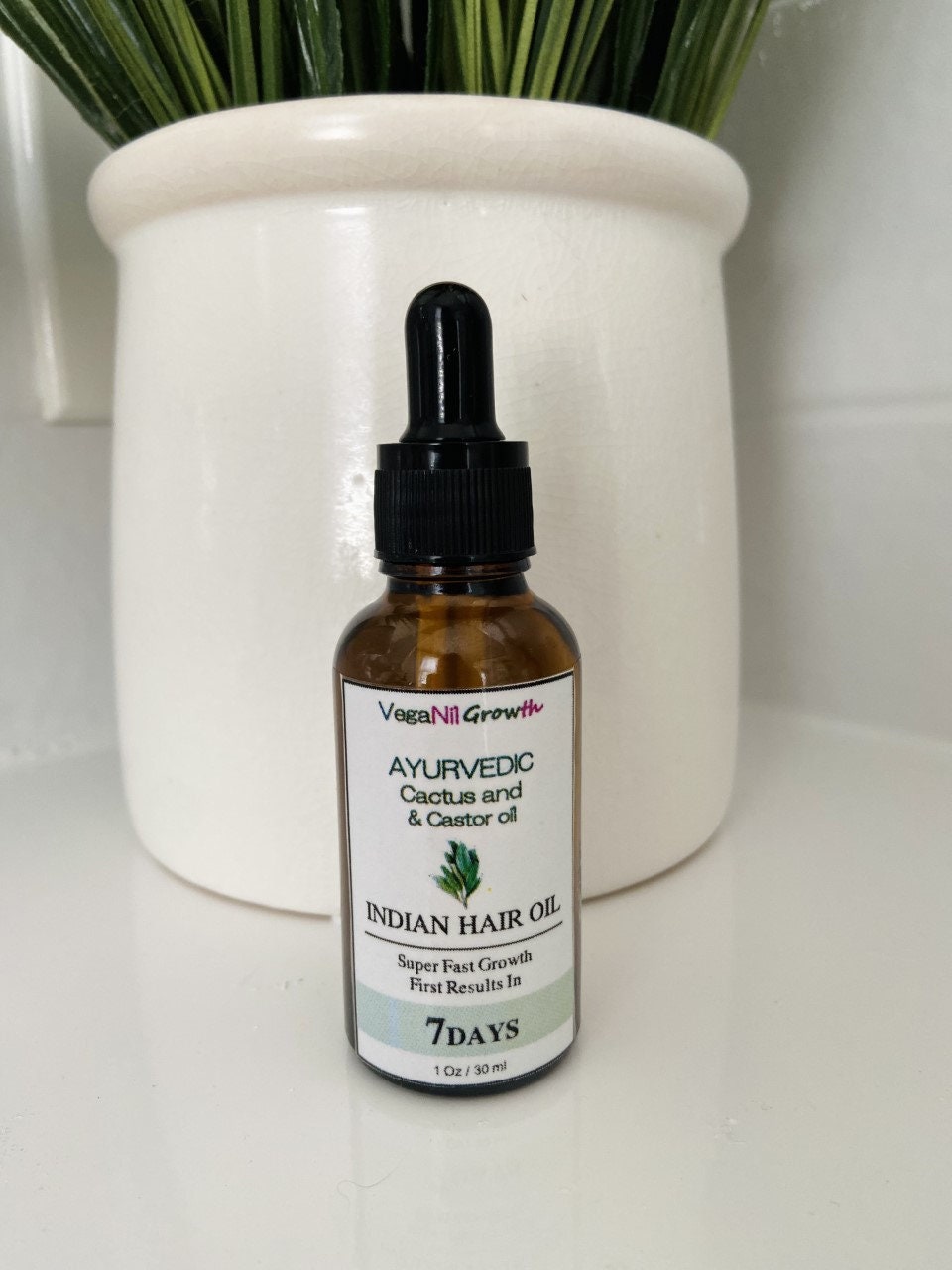 Fast Hair Growth in 7 Days With AYURVEDIC Cactus and Castor - Etsy