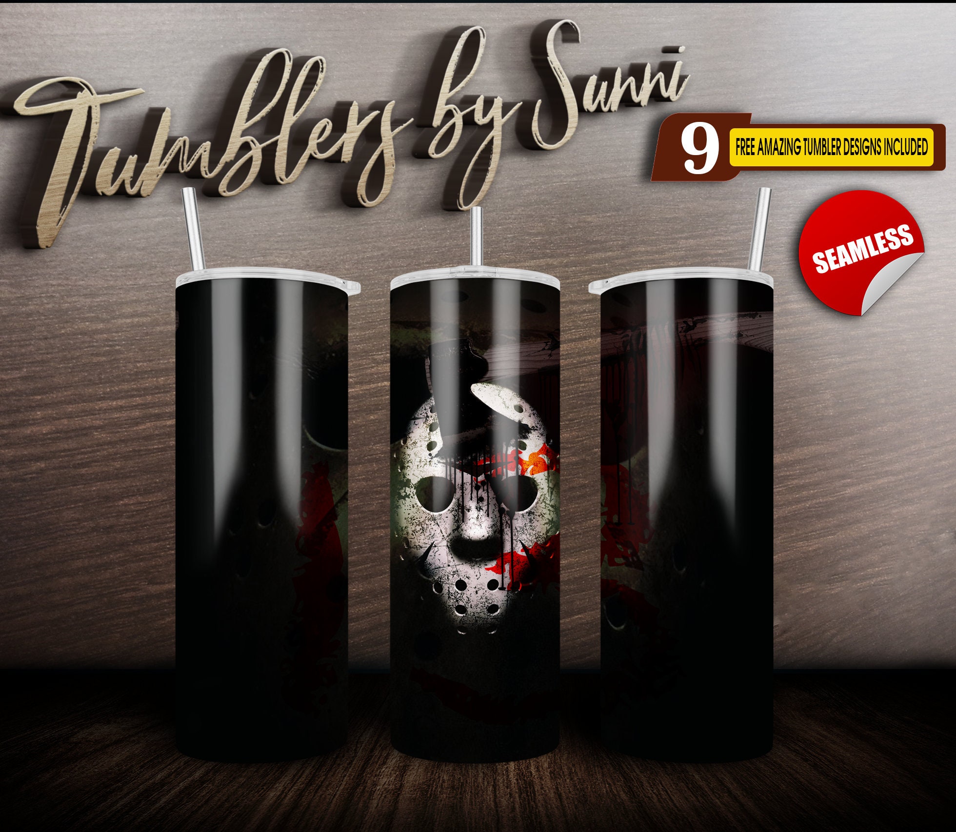 Jason Voorhees Skull Tumbler, Jason Voorhees Skull Skinny Tu - Inspire  Uplift