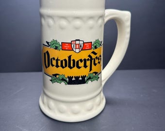 Jarra de cerveza de cerámica conmemorativa de la Oktoberfest de 1982 de 6 pulgadas, IBA, en perfecto estado