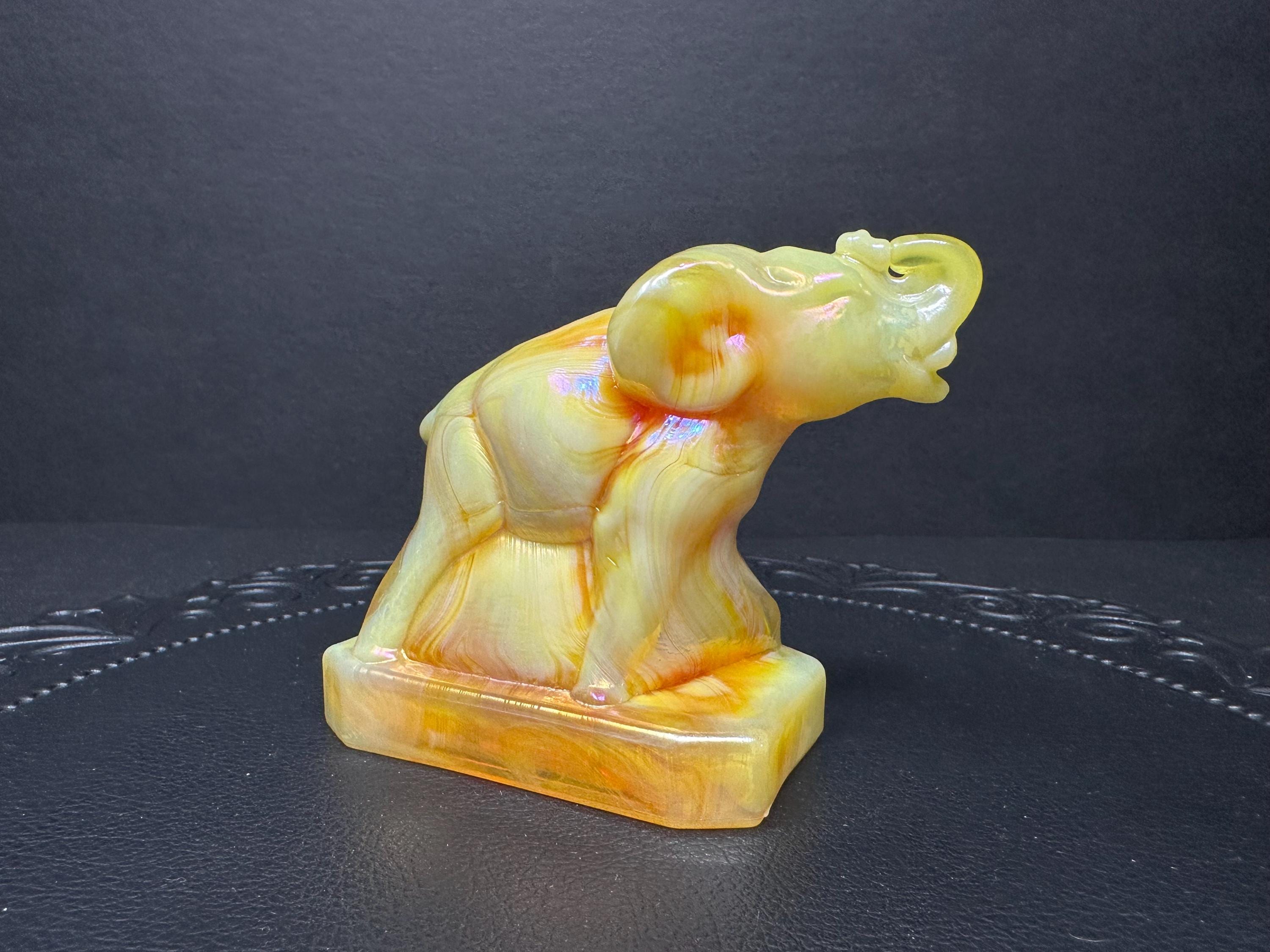 クリストフル 象と猿のつまようじホルダー クリストフル 象と猿のつまようじホルダー Carnival glass animals