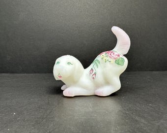 フェントン ガラス ハンドペイント 輝く鳥の置物 ペーパーウェイト