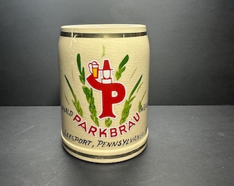 Jarra de cerveza Parkbrau vintage poco común: 1959, Leesport, Pensilvania, 0,52 l, coleccionable