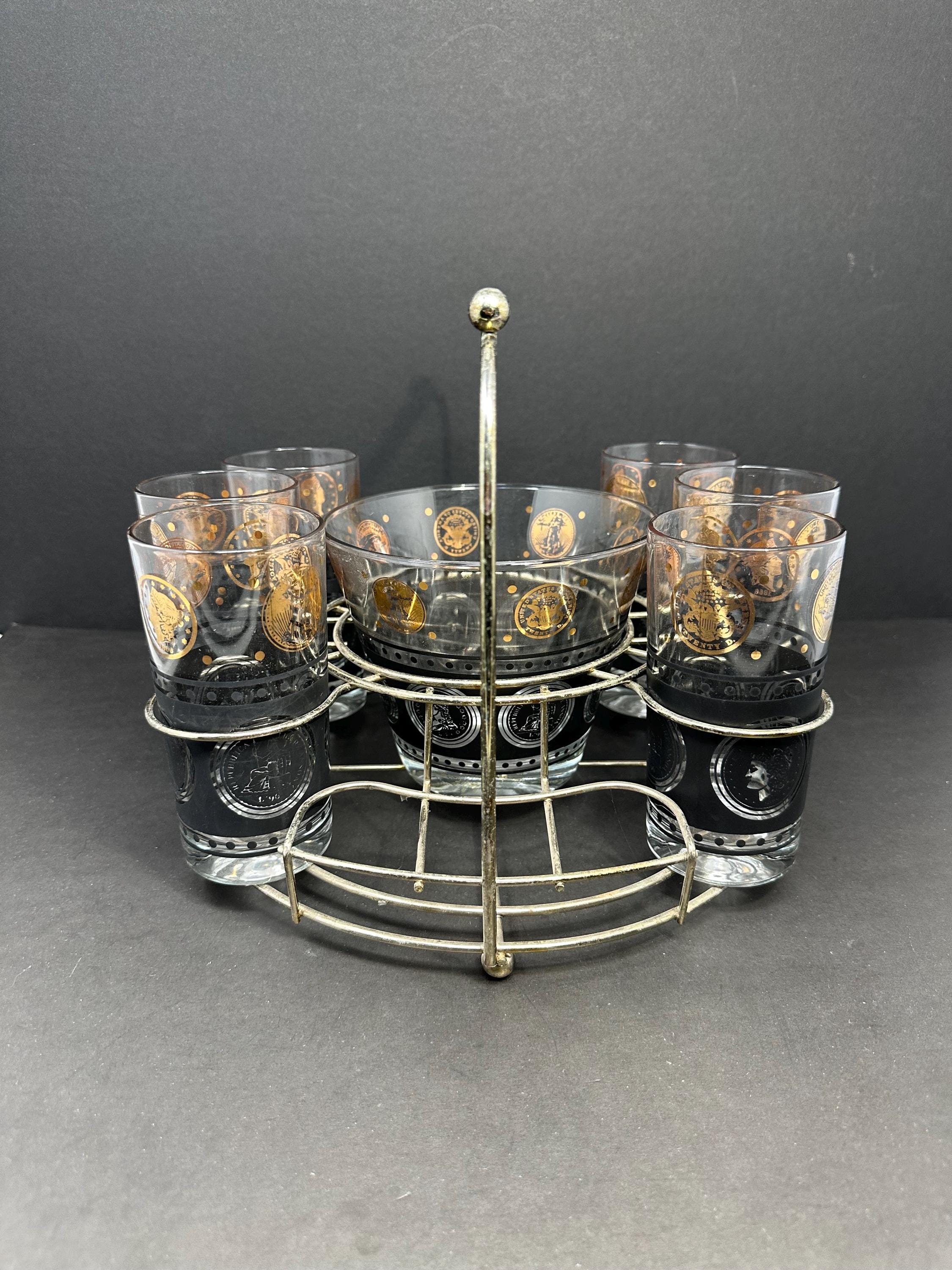 Mid Century Glassware Caddy - Etsy