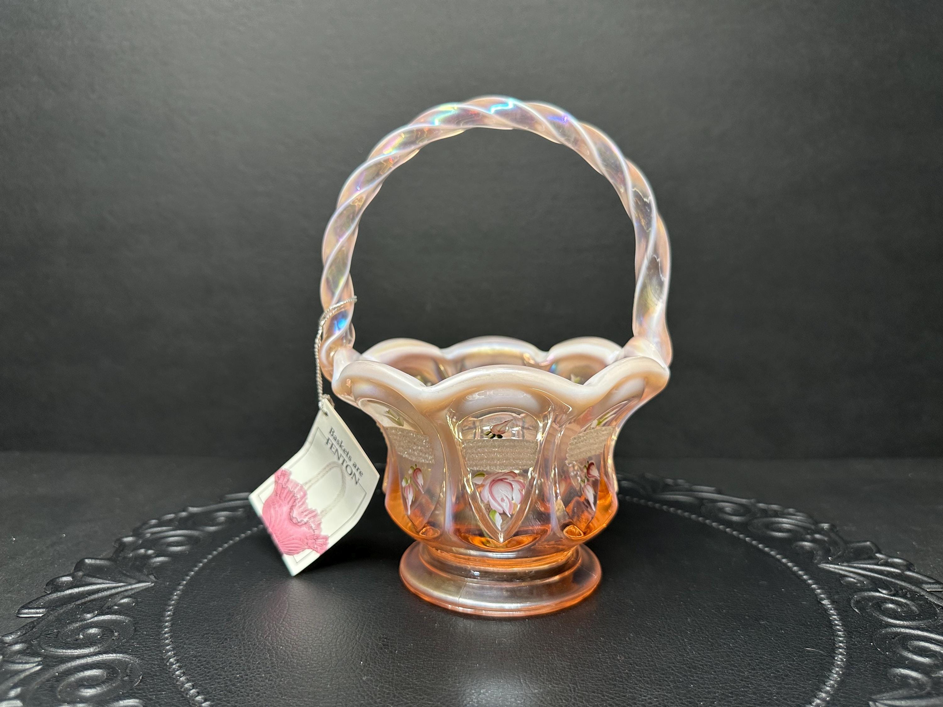 Fenton Pink Basket - Etsy