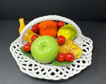 Bassano イタリア製 ~ 陶器製フルーツバスケット ~ ハンドメイド