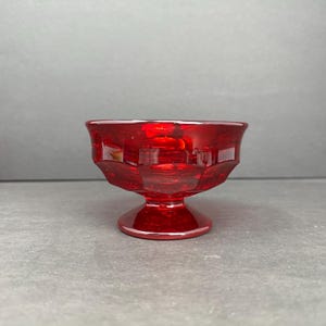 Viking Glass Georgian Pattern Sherbet Cup, 6-Ounce, Number 6913, with Original Label - 4-Inch Diameter, Excellent Vintage Condition
