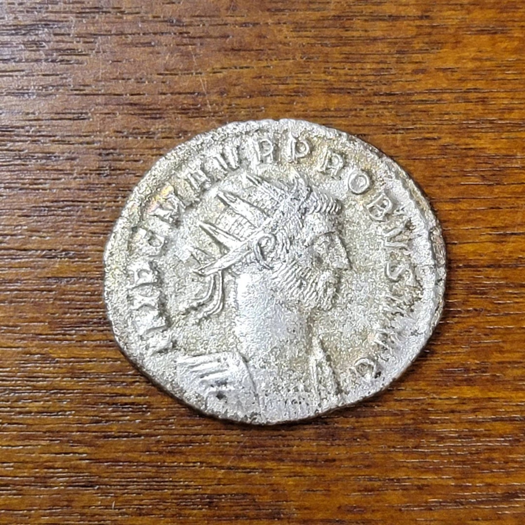 Authentic Ancient Roman Empire Coin Probus Bl Silvered Etsy