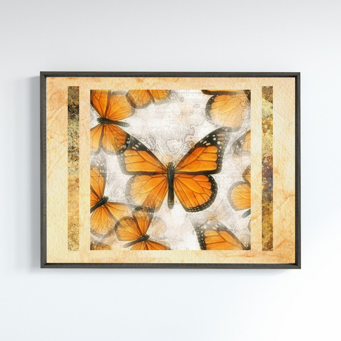 Monarch Butterfly Boho Chic Wall Art Printable Mariposa Butterfly Bold