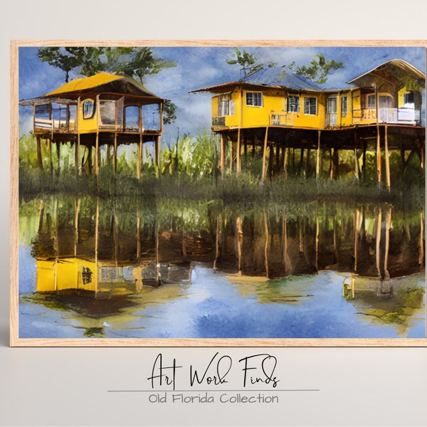 Everglades Stilt Houses | Florida Abandoned Stilt Houses | Printable