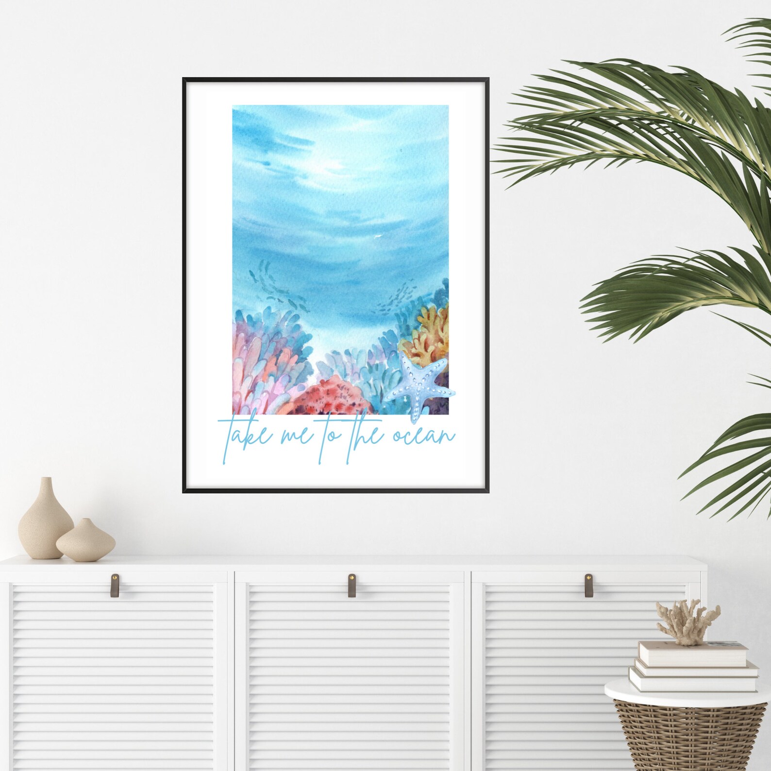 Ocean Wall Art Printable Caribbean Decor Beach Art Coastal | Etsy
