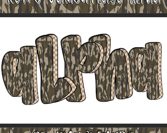Camo Alphabet Set PNG, Hunting Camo Alphabet, Camouflage Alphabet, Retro Camo png, Camo Alpha Set png, Camo Design png