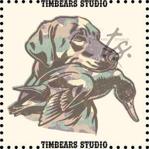 Camo Hunting Dog PNG, Duck Hunter png, Marsh Old School Duck Camo PNG Duck Hunting Camouflage Design, Hunting Dogs SVG Mallard Duck