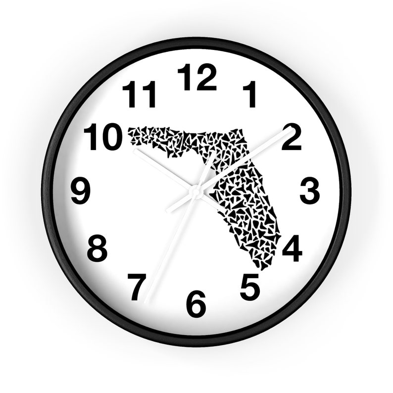 Florida Shark Tooth 10 Wall Clock Shark Tooth Hunter Etsy