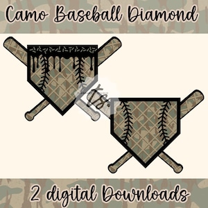 Camo Baseball Drip PNG, Camo Baseball Diamond Bats Png, Ice Cream Drip Baseball Png, Camo Home Plate Png, Camouflage Baseball Field