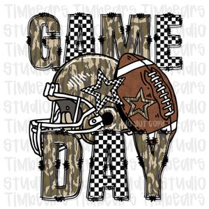 Camo Football Game Day PNG, Camouflage Football, Gridiron Png, Camo Football Png, Football Silhouette, Football Mom png, Football Design