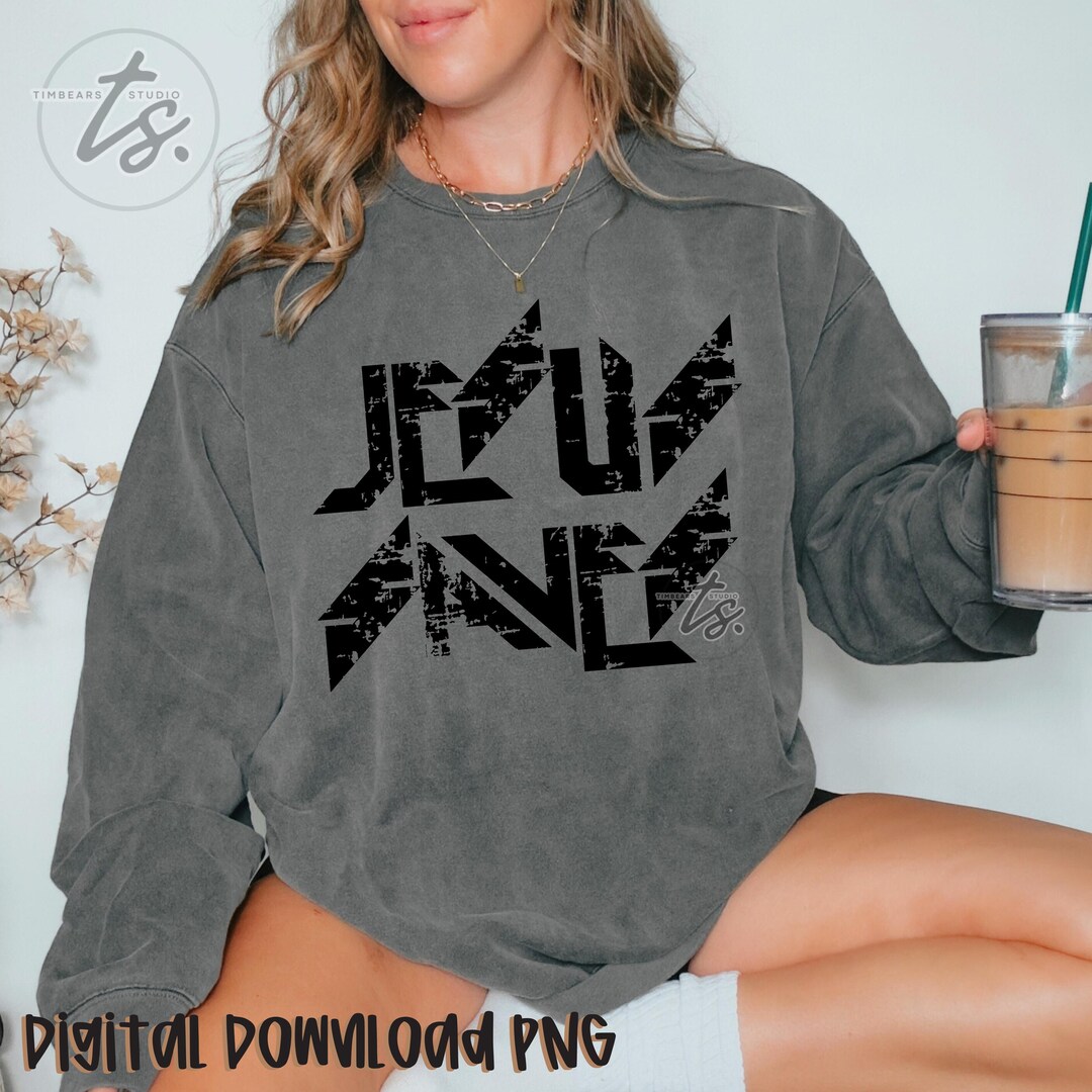 Jesus Saves PNG | Retro Rocker Christian Design | Faith Shirt Graphic ...