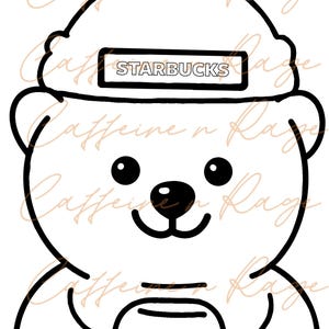 Color Me Bearista Bear Cup PNG, Digital Download