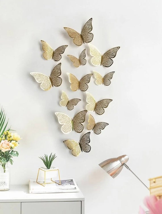 Butterflies Home Decals Art 12 pack Vinyl kq4 Kitchen Butterfly Wall Stickers 