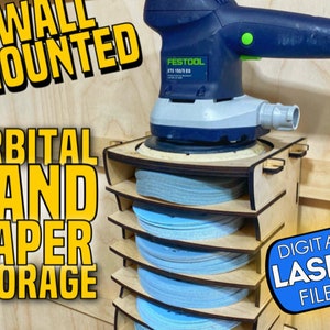 Orbital Sander Sandpaper Storage with French Cleats Built in - Digital File
