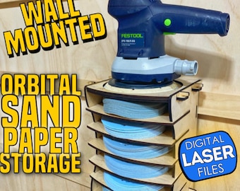 Orbital Sander Sandpaper Storage with French Cleats Built in - Digital File