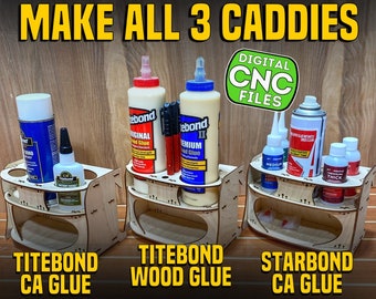 3 French Cleat Glue Caddies made for 1/8" (3mm) baltic birch plywood