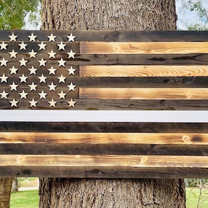 WEIßE LINIE FLAGGE 19&quot;x36&quot; Rustikal, Amerikanische Flagge, Notfall medizinische Dienste, Holz rustikal, Holzsterne, dünne Linie, weiße Linie